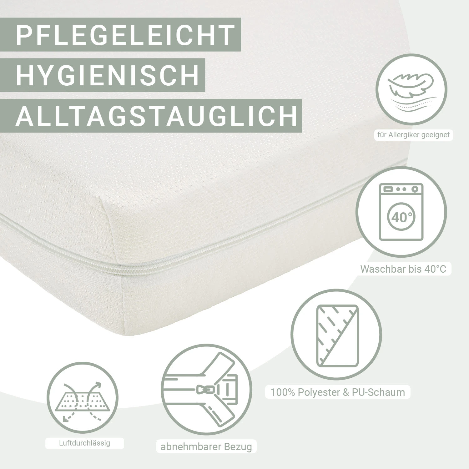 Matratze 140x200 H2 In Weiß 4 Matratze 140x200 H2 In Weiß – Bild 4