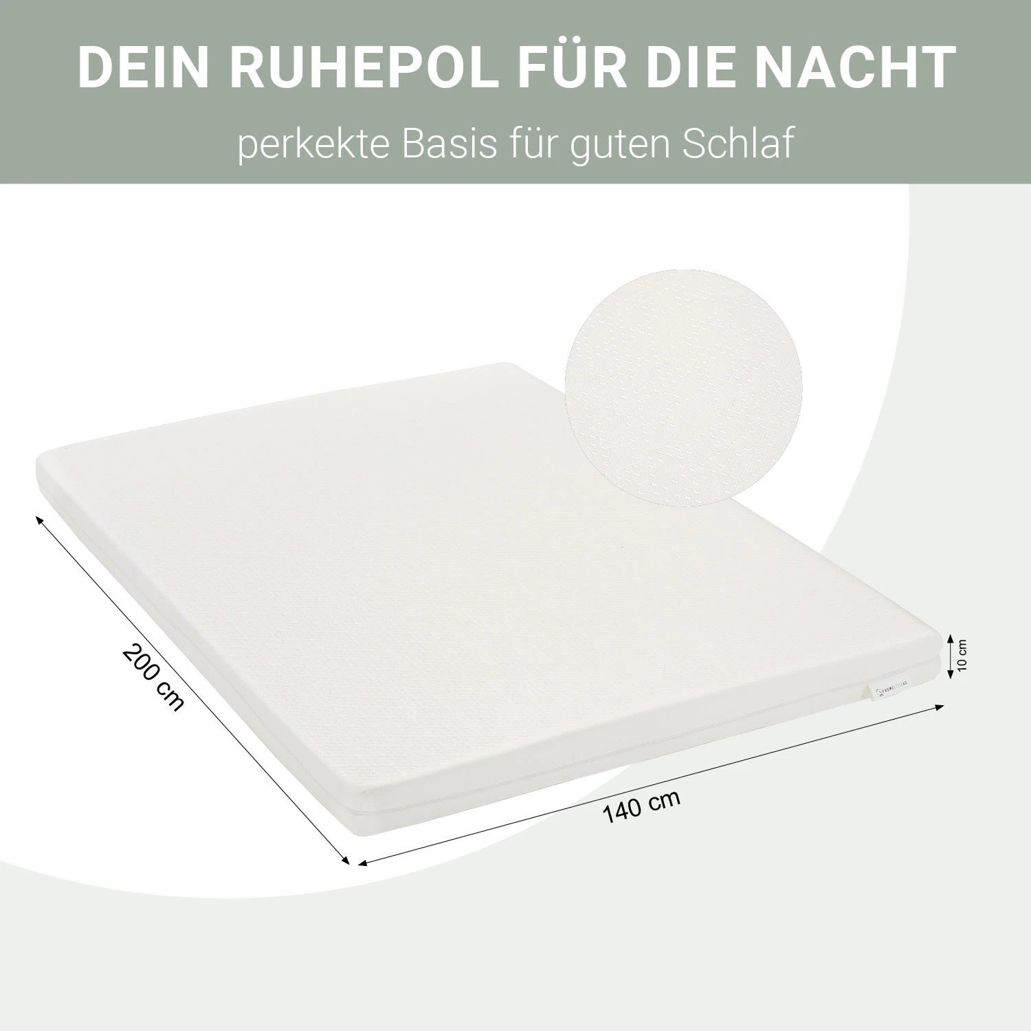 Matratze 140x200 H2 In Weiß 6 Matratze 140x200 H2 In Weiß – Bild 6