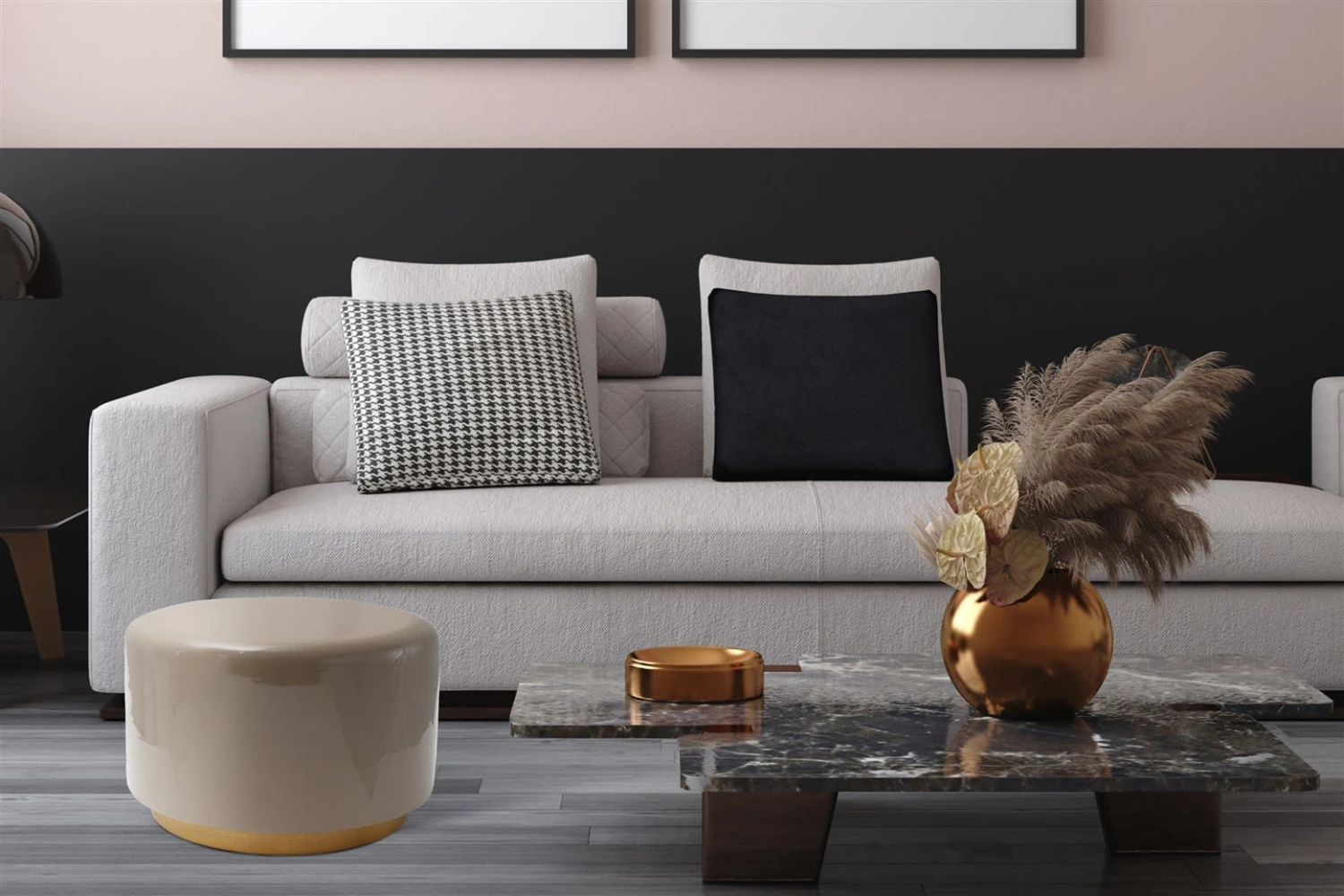 Beistelltisch Art Deco In Grau 2 Beistelltisch Art Deco In Grau – Bild 2