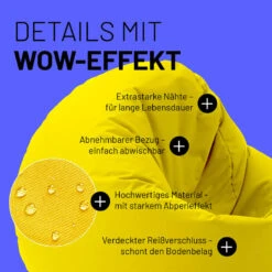 Sitzsack 2-in-1-Sitzsack - 300l - 120 X 80 X 75 Cm - Aquamarin -Yamazaki Mobel Geschaft lumaland sitzsack 2 in 1 sitzsack 300l 120 x 80 x 75 cm aquamarin 4