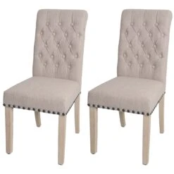 2er-Set Esszimmerstuhl O66, Beige