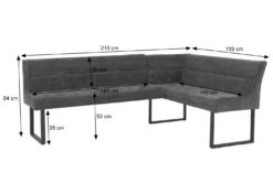 Eckbank MCW-O81 210x159cm, Dunkelgrau -Yamazaki Mobel Geschaft mcw eckbank mcw o81 210x159cm dunkelgrau 2