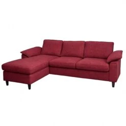 Sofa-Garnitur O71 L-Form Liegefläche Links/rechts 84x229x140cm, Bordeaux