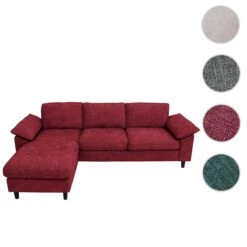 Sofa-Garnitur O71 L-Form Liegefläche Links/rechts 84x229x140cm, Bordeaux -Yamazaki Mobel Geschaft mcw sofa garnitur o71 l form liegeflache links rechts 84x229x140cm bordeaux 8