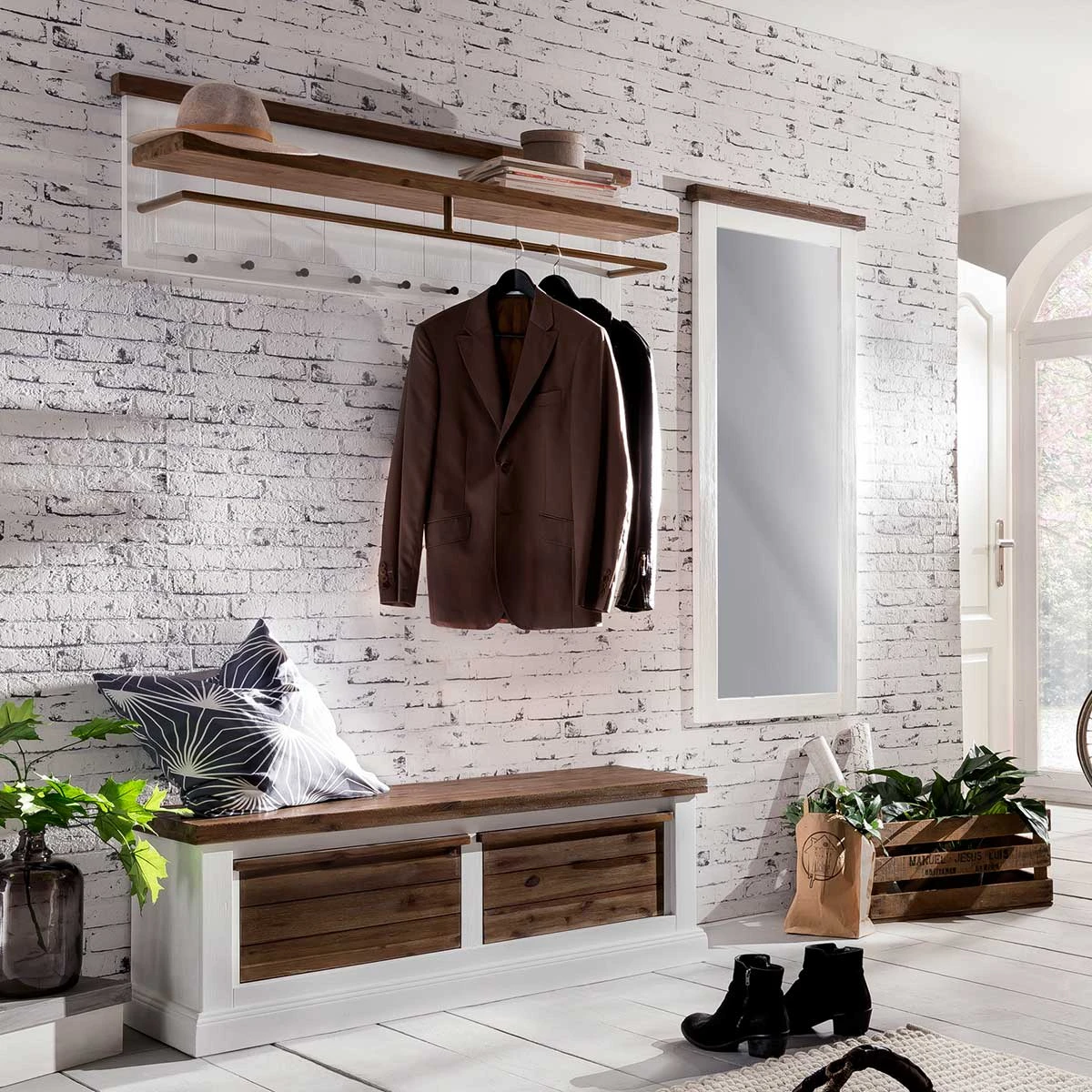 Garderobenspiegel Loft In Weiß (B) 60 X (H) 145 Cm 4 Garderobenspiegel Loft In Weiß (B) 60 X (H) 145 Cm – Bild 4