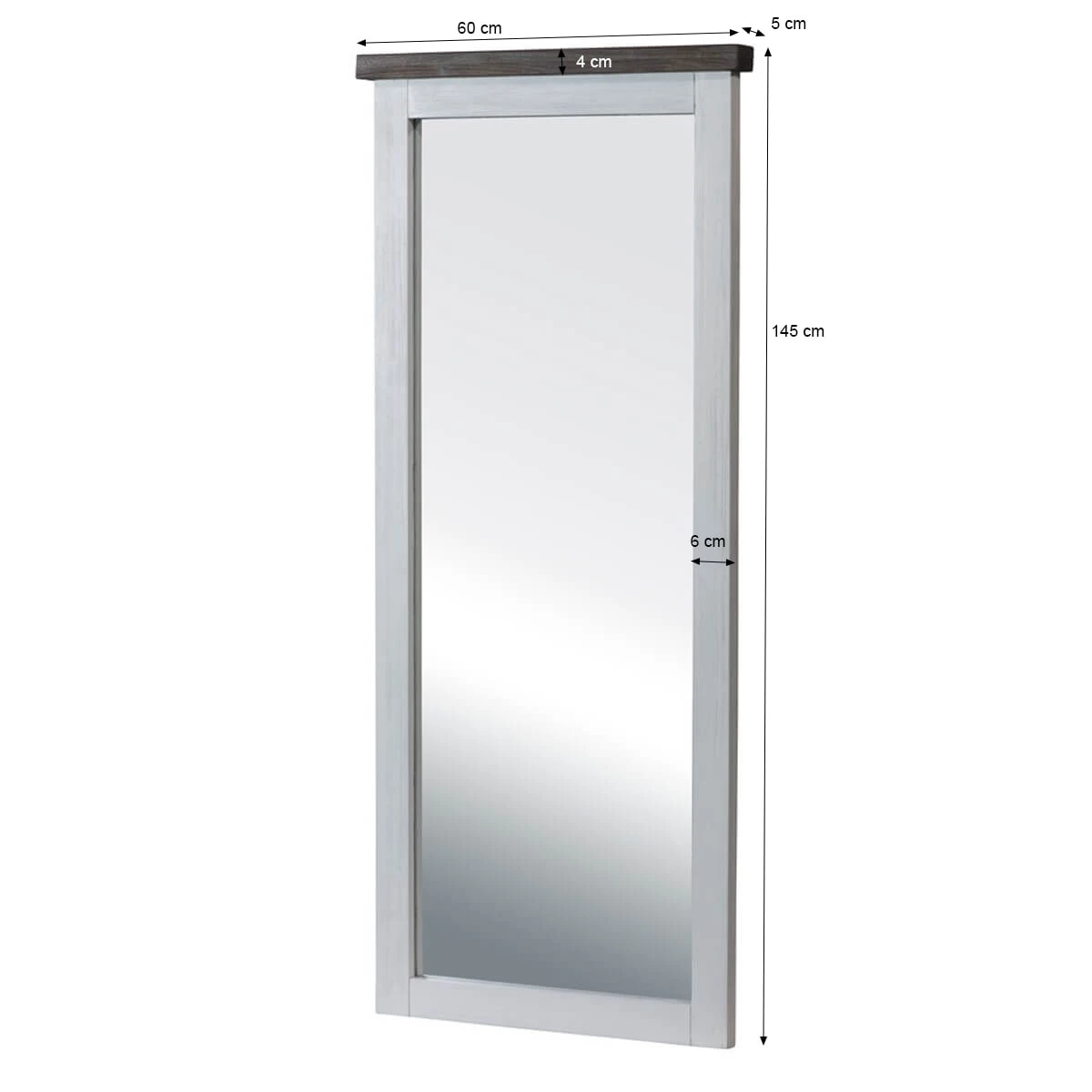Garderobenspiegel Loft In Weiß (B) 60 X (H) 145 Cm 7 Garderobenspiegel Loft In Weiß (B) 60 X (H) 145 Cm – Bild 7