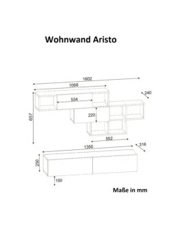 Wohnwand Aristo Weiß Walnuss -Yamazaki Mobel Geschaft moebel17 wohnwand aristo weiss walnuss 3