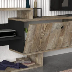 Wohnwand Palemo Eiche Schwarz -Yamazaki Mobel Geschaft moebel17 wohnwand palemo eiche schwarz 4