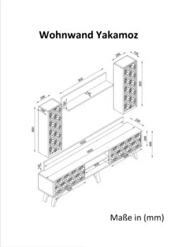 Wohnwand Yakamoz Walnuss -Yamazaki Mobel Geschaft moebel17 wohnwand yakamoz walnuss 7
