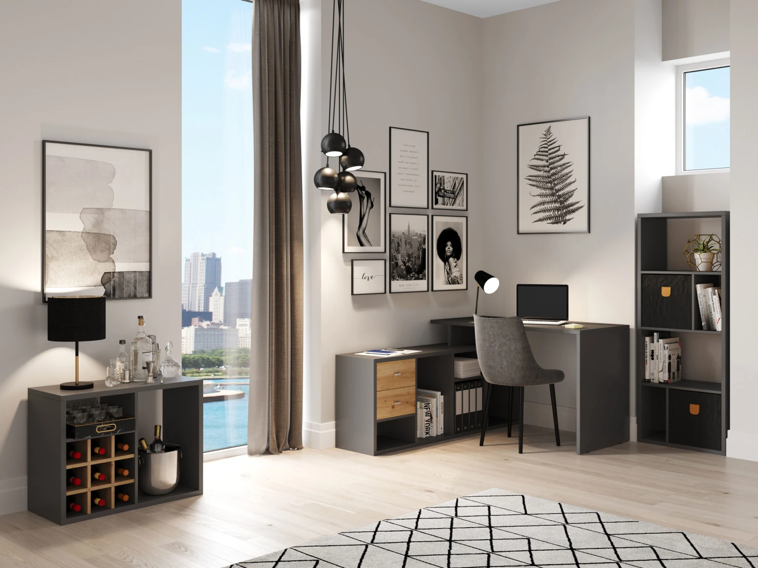 Standregal "Fortuna" In Grau - (B)58 X (H)147 X (T)34cm 10 Standregal "Fortuna" In Grau - (B)58 X (H)147 X (T)34cm – Bild 10