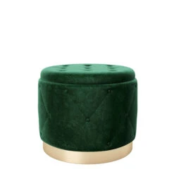 Playboy Pouf "LIZ" In Petrol - (B)50 X (H)40 X (T)50 Cm