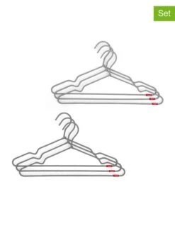 6er-Set: Kleiderbügel In Schwarz/ Grau/ Weiß