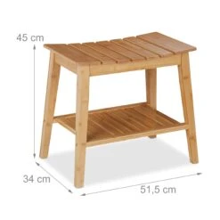 Badhocker In Natur - (B)51,5 X (H)45 X (T)34 Cm -Yamazaki Mobel Geschaft relaxdays badhocker in natur b 51 5 x h 45 x t 34 cm 3