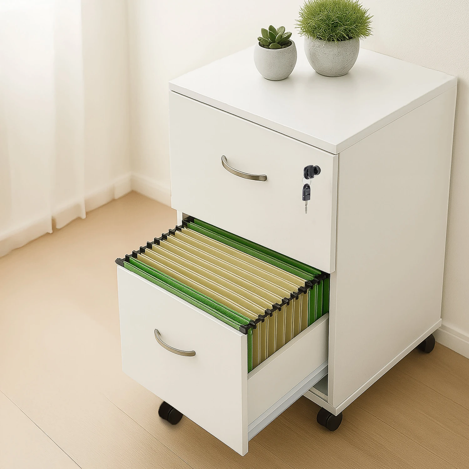 Rollcontainer In Schwarz - (B)43 X (H)72 X (T)46 Cm 3 Rollcontainer In Schwarz - (B)43 X (H)72 X (T)46 Cm – Bild 3