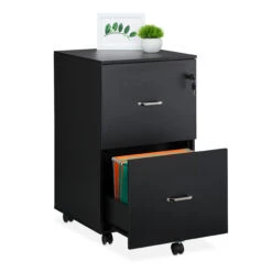 Rollcontainer In Schwarz - (B)43 X (H)72 X (T)46 Cm