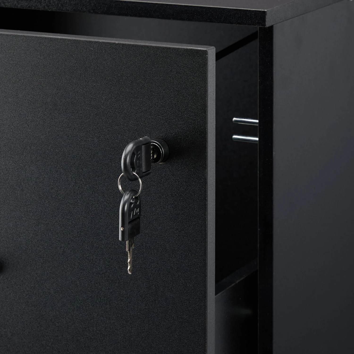 Rollcontainer In Schwarz - (B)43 X (H)72 X (T)46 Cm 6 Rollcontainer In Schwarz - (B)43 X (H)72 X (T)46 Cm – Bild 6