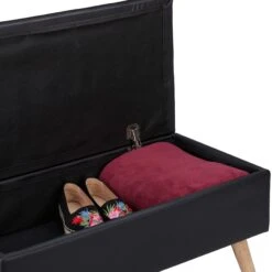 Sitzbank In Schwarz - (B)110 X (H)40 X (T)40 Cm 12 Sitzbank In Schwarz - (B)110 X (H)40 X (T)40 Cm -Yamazaki Mobel Geschaft relaxdays sitzbank in schwarz b 110 x h 40 x t 40 cm 4