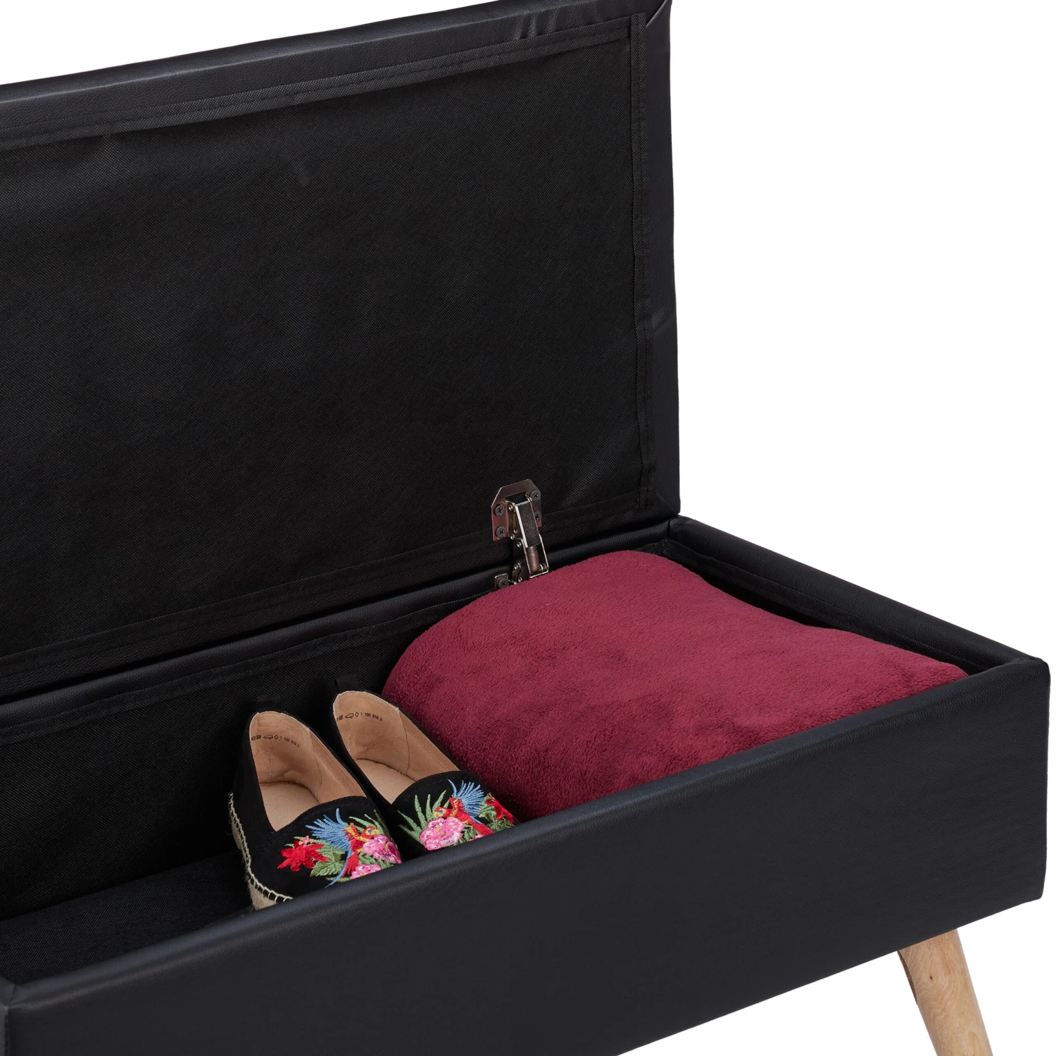 Sitzbank In Schwarz - (B)110 X (H)40 X (T)40 Cm 5 Sitzbank In Schwarz - (B)110 X (H)40 X (T)40 Cm – Bild 5