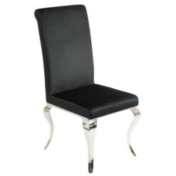 Polsterstuhl MODERN BAROCK In Schwarz - 45 X 104 X 64cm