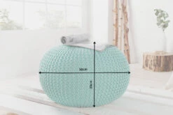 Sitzpouf LEEDS In Mint - 50 X 35 X 50cm -Yamazaki Mobel Geschaft riess ambiente de sitzpouf leeds in mint 50 x 35 x 50cm 6
