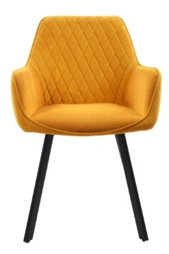 Armlehnstuhl 2er-Set Rautensteppung Samtoptik Und Metallgestell In Gelb 11 Armlehnstuhl 2er-Set Rautensteppung Samtoptik Und Metallgestell In Gelb -Yamazaki Mobel Geschaft salesfever armlehnstuhl 2er set rautensteppung samtoptik und metallgestell in gelb 2