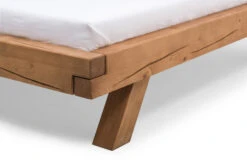 Balkenbett 140x200 Cm Rustikales Design Aus Massivem Fichtenholz In Natur -Yamazaki Mobel Geschaft salesfever balkenbett 140x200 cm rustikales design aus massivem fichtenholz in natur 2