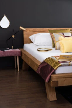 Balkenbett 140x200 Cm Rustikales Design Aus Massivem Fichtenholz In Natur -Yamazaki Mobel Geschaft salesfever balkenbett 140x200 cm rustikales design aus massivem fichtenholz in natur 6