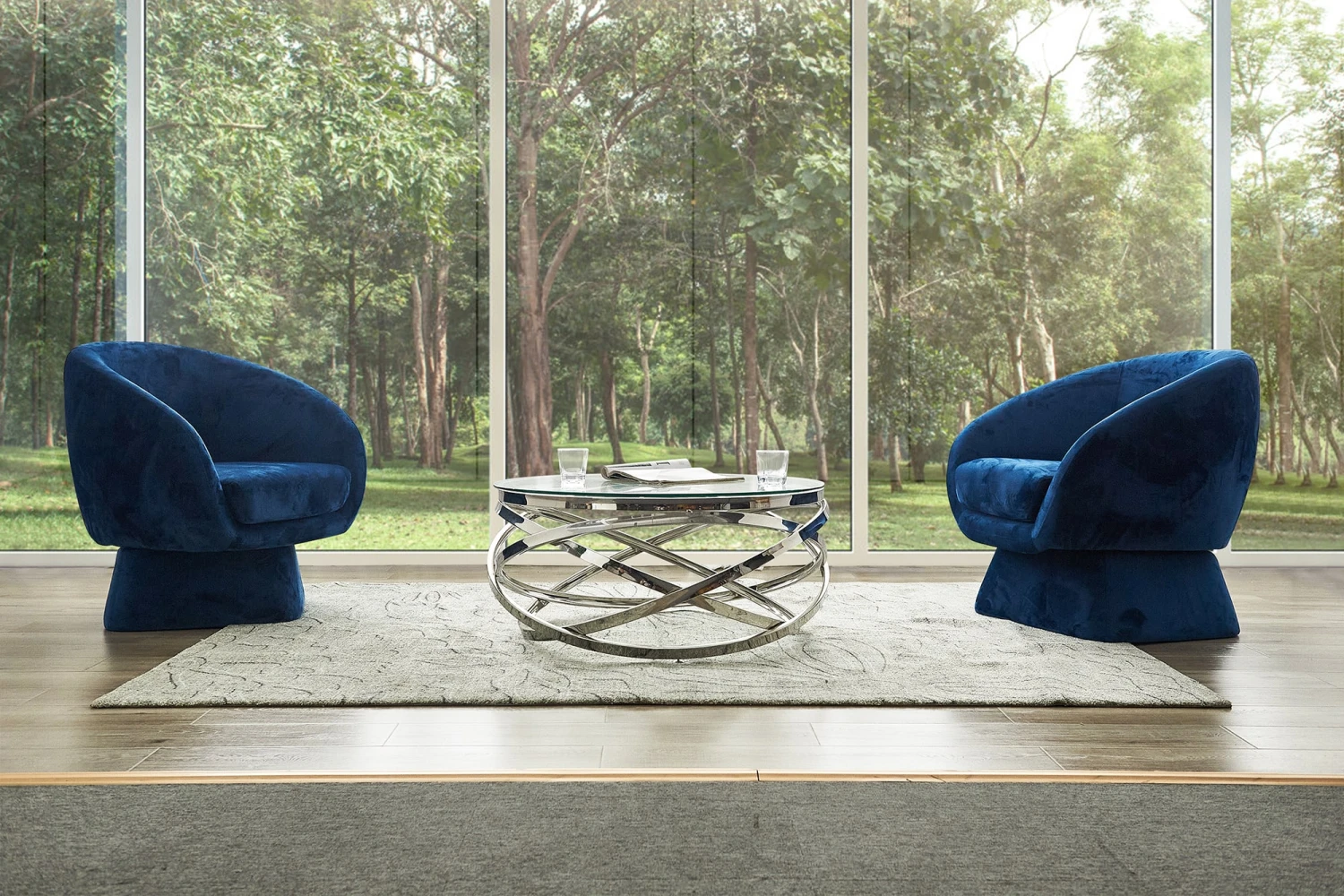 Couchtisch Modern Ø 80 Cm Glasplatte Klar Und Edelstahlgestell In Silber 6 Couchtisch Modern Ø 80 Cm Glasplatte Klar Und Edelstahlgestell In Silber – Bild 6