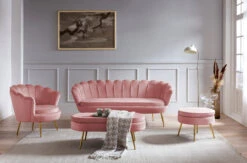 Loungesessel Im Muscheldesign Chromgestell In Goldoptik & Samtbezug In Rose -Yamazaki Mobel Geschaft salesfever loungesessel im muscheldesign chromgestell in goldoptik and samtbezug in rose 7