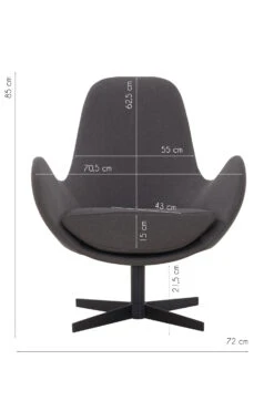 Relaxsessel Drehbar Mit Metallgestell Und Modernem Textilbezug In Dunkelgrau 13 Relaxsessel Drehbar Mit Metallgestell Und Modernem Textilbezug In Dunkelgrau -Yamazaki Mobel Geschaft salesfever relaxsessel drehbar mit metallgestell und modernem textilbezug in dunkelgrau 6