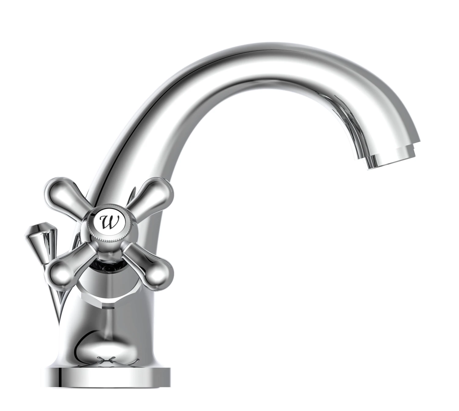 Waschtischarmatur ELK In Chrom Mit Ablaufgarnitur - (L) 16 X (B) 18 X (H) 15 Cm 2 Waschtischarmatur ELK In Chrom Mit Ablaufgarnitur - (L) 16 X (B) 18 X (H) 15 Cm – Bild 2