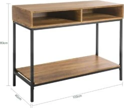 Konsolentisch In Braun/ Schwarz - (B)110 X (H)80 X (T)40cm 9 Konsolentisch In Braun/ Schwarz - (B)110 X (H)80 X (T)40cm -Yamazaki Mobel Geschaft sobuy konsolentisch in braun schwarz b 110 x h 80 x t 40cm 3