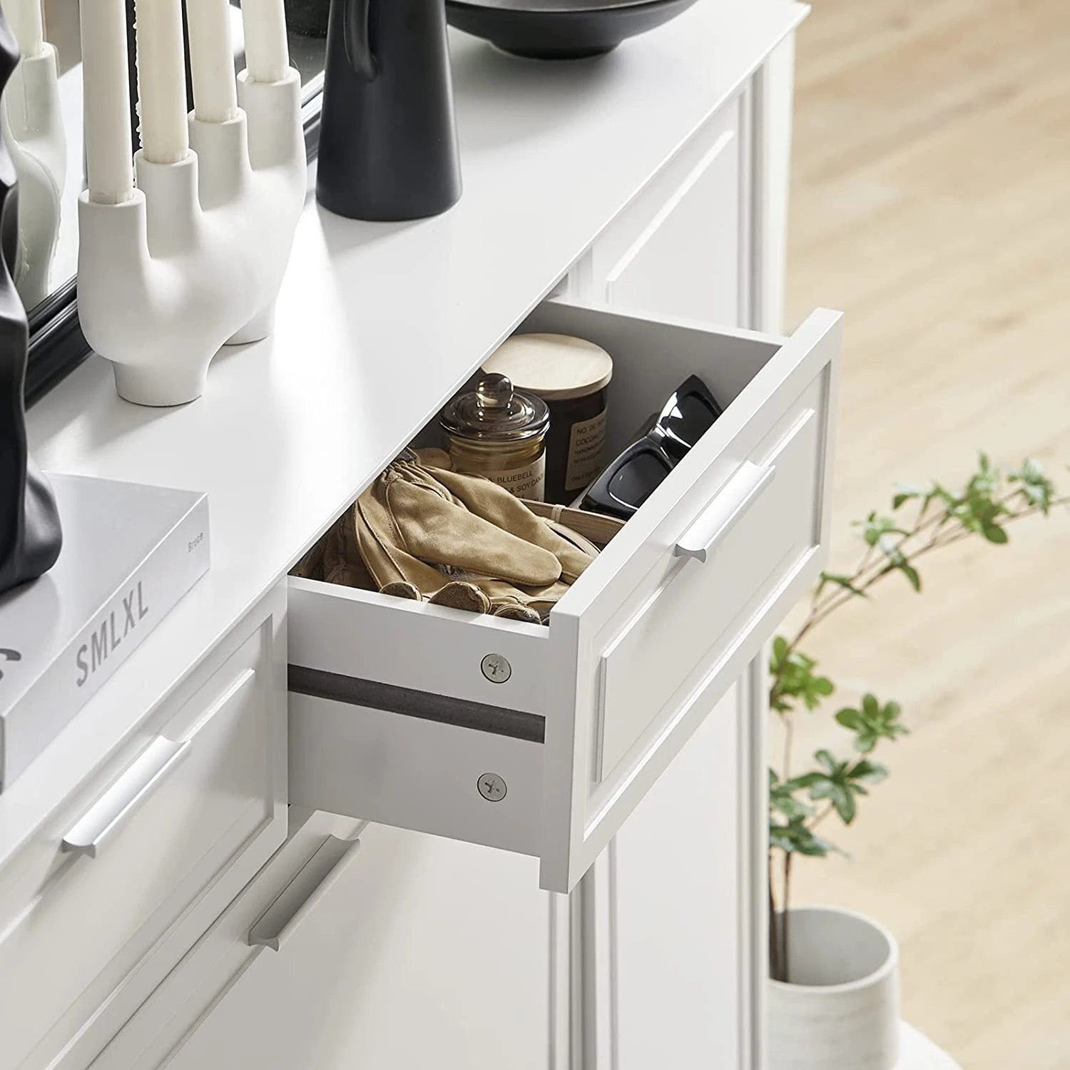 Schuhschrank In Weiß - (B)120 X (H)111 X (T)26cm 5 Schuhschrank In Weiß - (B)120 X (H)111 X (T)26cm – Bild 5