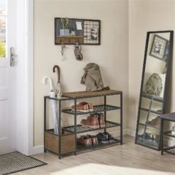 Wandgarderobe In Natur Und Schwarz - (B)67 X (H)32 X (T)12cm -Yamazaki Mobel Geschaft sobuy wandgarderobe in natur und schwarz b 67 x h 32 x t 12cm 2