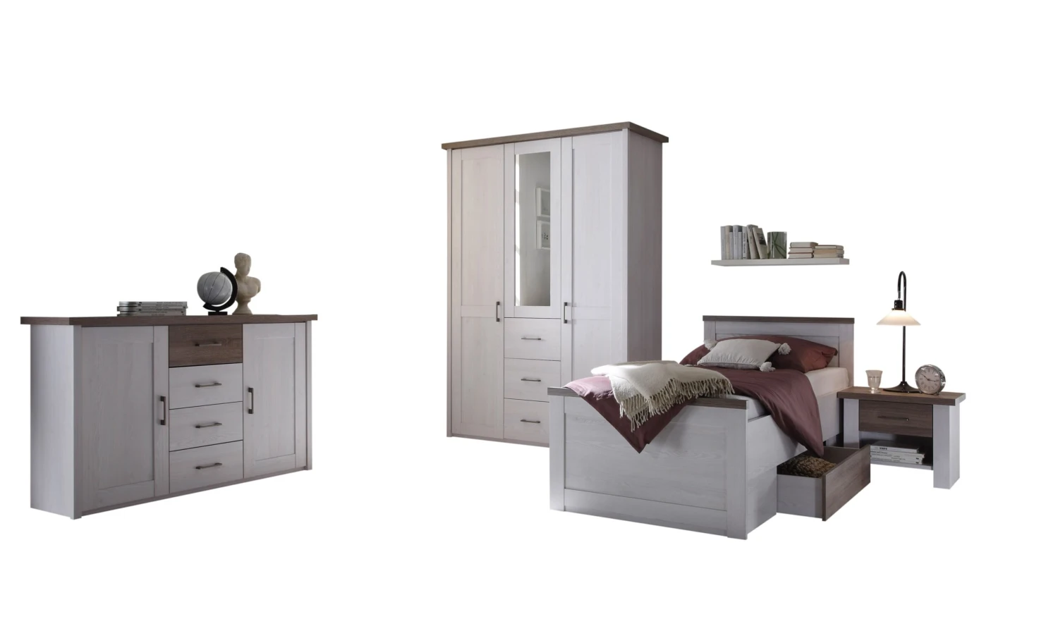 Einzelbett Luca In Weiß 2 Einzelbett Luca In Weiß – Bild 2