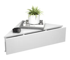 Holz Wandschublade Eckregal Nachttisch Usal S In Weiß