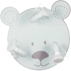 Deckenleuchte Bär, Grau, 3-flg.