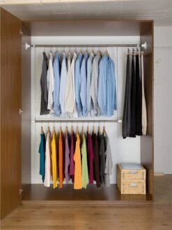 Wenko Teleskop-Garderoben-Set Edelstahl 3-teilig In Silber -Yamazaki Mobel Geschaft wenko teleskop garderoben set edelstahl 3 teilig in silber 16