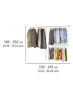 Wenko Teleskop-Garderoben-Set Edelstahl 3-teilig In Silber -Yamazaki Mobel Geschaft wenko teleskop garderoben set edelstahl 3 teilig in silber 5