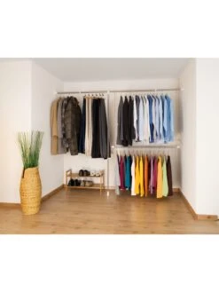 Wenko Teleskop-Garderoben-Set Edelstahl 3-teilig In Silber -Yamazaki Mobel Geschaft wenko teleskop garderoben set edelstahl 3 teilig in silber 6