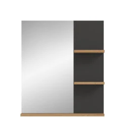 Spiegel In Basalt Grau/Artisan Eiche - (B) 63 X (H) 73 X (T) 16