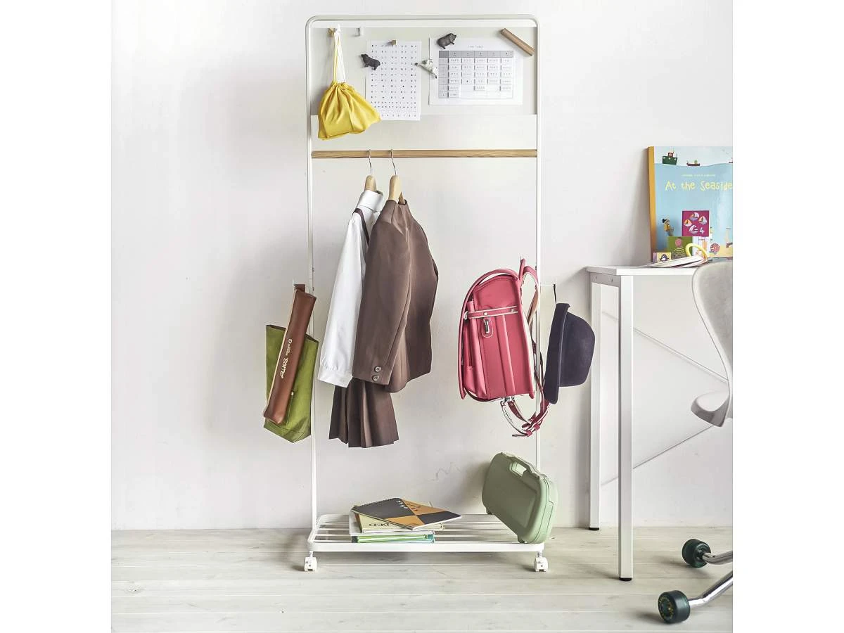 Yamazaki Kinder-Garderobenständer Tower 68,5x135x29 Cm In Weiß 4 Yamazaki Kinder-Garderobenständer Tower 68,5x135x29 Cm In Weiß – Bild 4