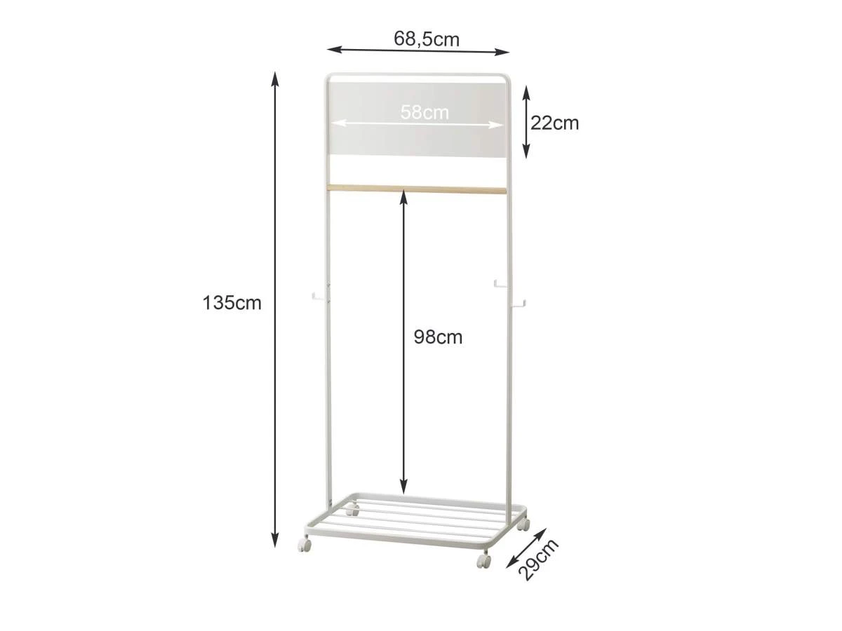 Yamazaki Kinder-Garderobenständer Tower 68,5x135x29 Cm In Weiß 10 Yamazaki Kinder-Garderobenständer Tower 68,5x135x29 Cm In Weiß – Bild 10